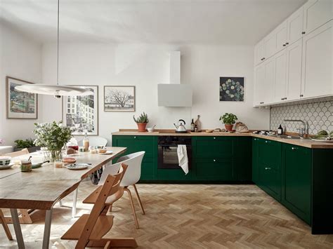 Bert & may tiles are handmade in spain using traditional methods and natural pigments. Forest green kitchen - COCO LAPINE DESIGNCOCO LAPINE DESIGN