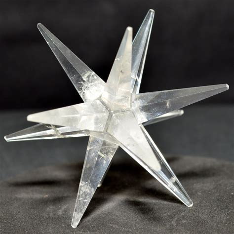 26 12 Point Crystal Clear Quartz Merkaba Star Natural By Hqrp