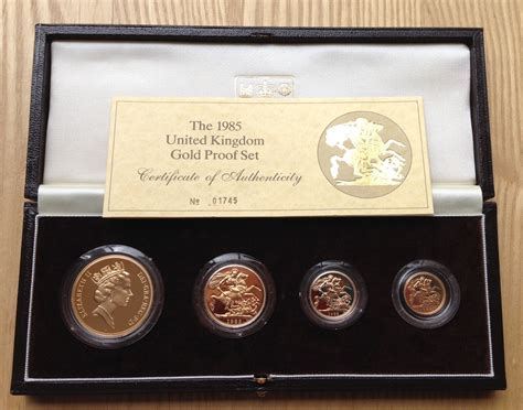 1985 4 Coin Gold Proof Sovereign Set For Sale M J Hughes Coins