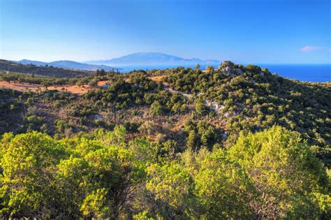 Greek Island Landscape Stock Photo Image Of Hill Afternoon 36509922