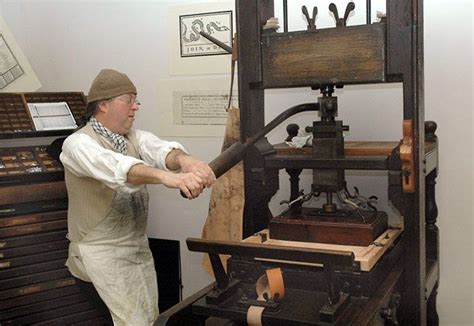 Antique Printing Press In The American Colonies The Enlightenment