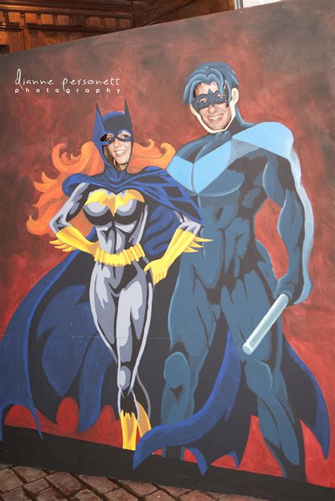 Laura And Seths Batgirl And Nightwing Comic Book Romance Wedding • Offbeat Wed Was Offbeat Bride