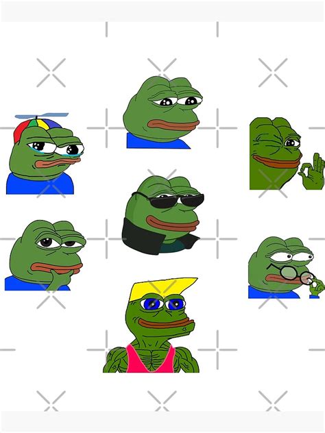 Pepe Twitch Emotes Pack Poster By Doitbetter Redbubble