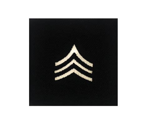 E5 Sergeant 2x2 Black Sew On Rank Each Sta Brite Insignia Inc