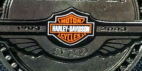 Harley Davidson 100th Anniversary Mda Hog Pin Silver And Black Bnd