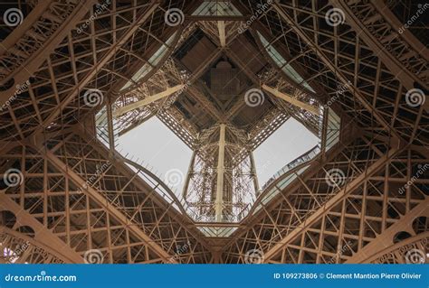 Architectural Detail Of The Eiffel Tower In Paris Stock Photo Image