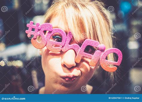 Selfie Glasses Stock Image Image Of Self Hipster Smile 62047561