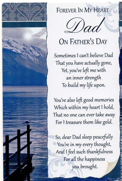 Fathers Day Card Grave Memorial Graveside Remembrance Forever In My