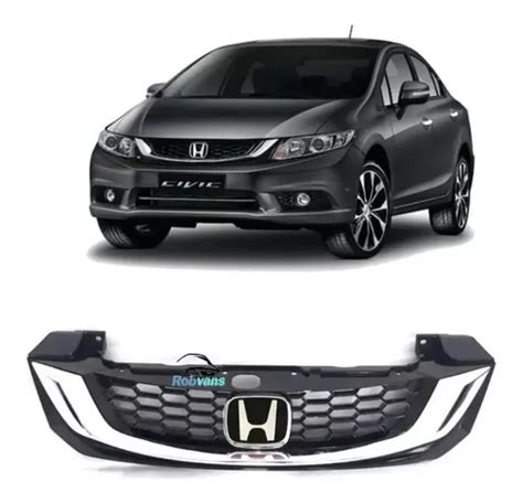 Grade Frontal Honda Civic Lxr Lxs Emblema Cromado