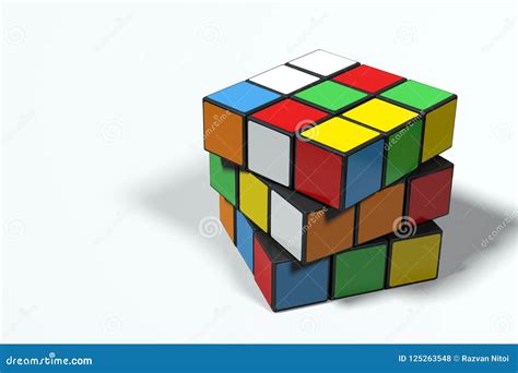 Cubo Del ` S De Rubik Sin Resolver Y Girado Ultra De Alta Resolución