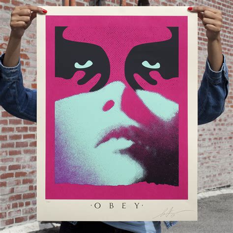 Obey Face Print Fnl Blue Obey Giant