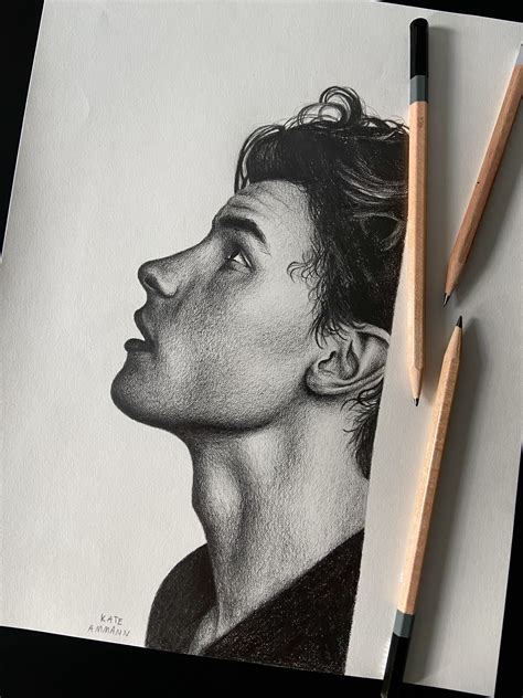 Pencil Drawing Of Shawn Mendes By Kate Ammann Art Shawnmendes