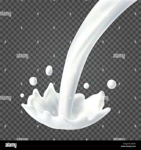 Pouring Splash Of Milk Vector Stock Vector Image And Art Alamy