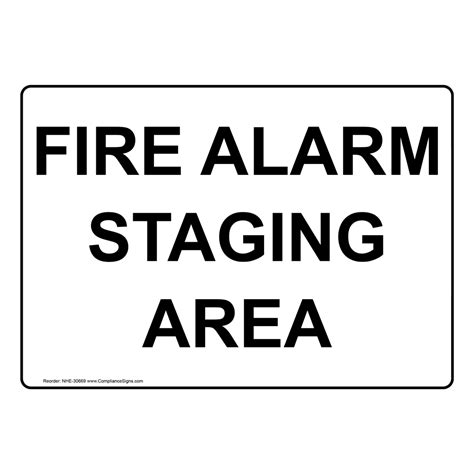 Fire Safety Equipment Room Name Sign Fire Alarm Staging Area