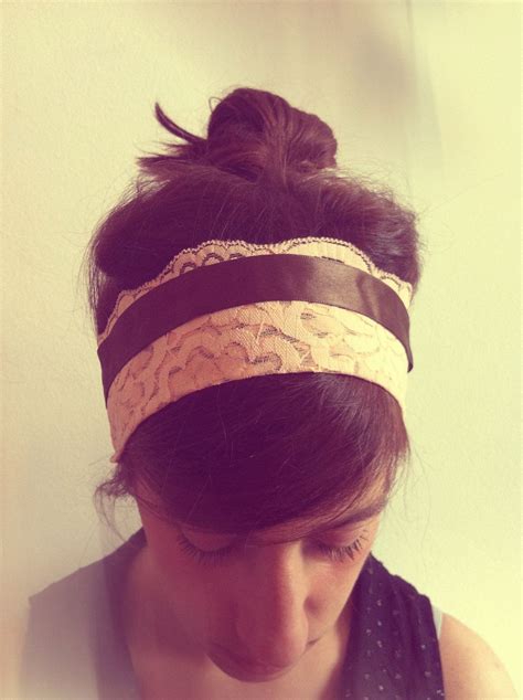 Lace Headband Pinkbrown Womens Headbands By Nadjasmovingcastle 1500