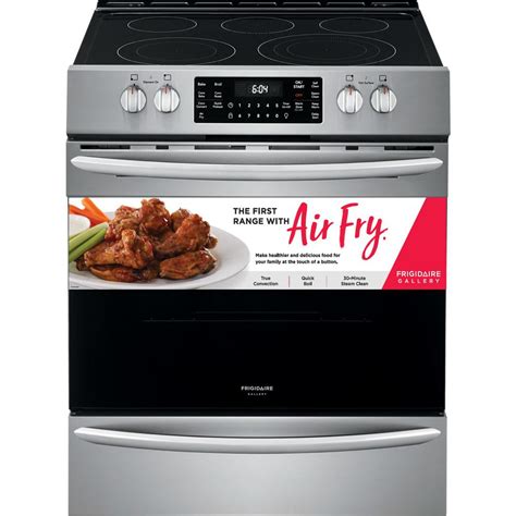 frigidaire oven electric gas air range ranges stainless steel fry lowes control proof smudge ovens ft inch cu stove appliances