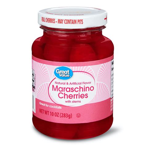 Great Value Maraschino Cherries With Stems 10 Oz