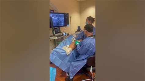 Ultrasound Guided Sclerotherapy Being Performed Youtube