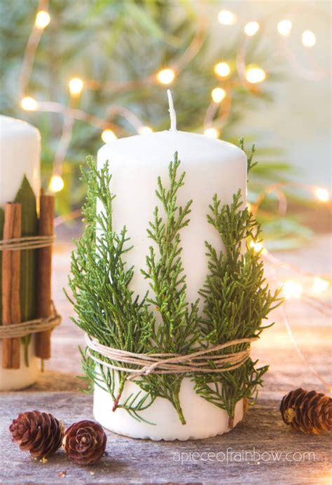 Diy Christmas Candles 3 Easy Decorations A Piece Of Rainbow