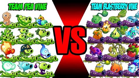 Pea Pea Vine Vs Pult Blastberry Vine Who Will Win Pvz Team