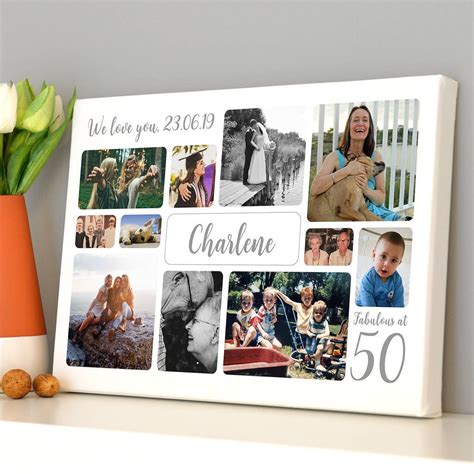 Personalised 50th Birthday Photo Collage Birthday Photo Collage