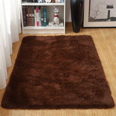 Fluffy comfortable carpet- Brown @ best price | Bebamart