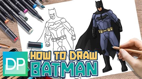 Drawpedia How To Draw Batman Step By Step Drawing Tutorial Youtube