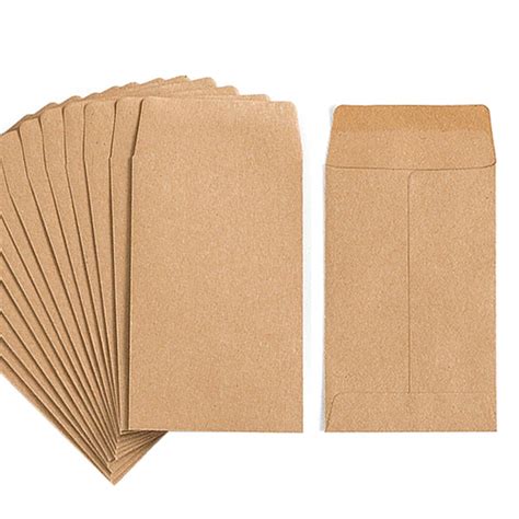 Buy 100 Pack Small Coin Envelopes Self Adhesive Kraft Paper Seed Envelopes Mini Parts Small