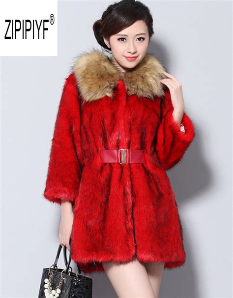 2018 high quality winter new women fur coat ladies turn own collar long sleeve warm coat 2018