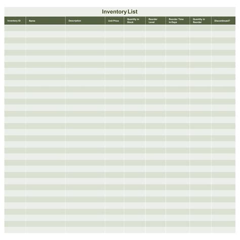 Easy Blank Spreadsheet Template