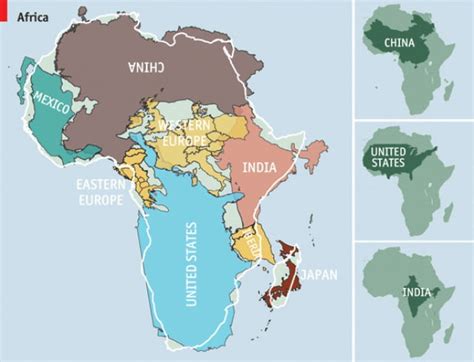 Africa Landmass In Comparison With The Rest 9gag