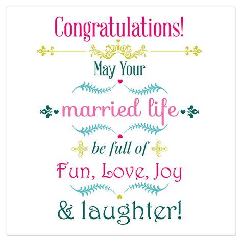 Congratulations May Your Married Life Be Full Of Fun Wedding