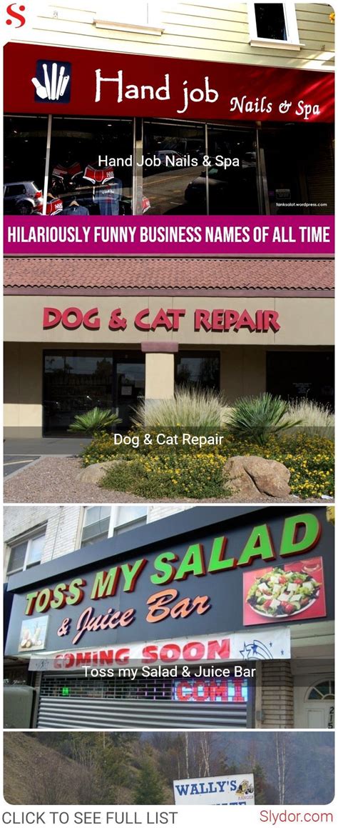 Hilariously Funny Business Names Of All Time
