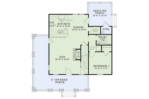 Craftsman Style House Plan 3 Beds 2 Baths 1374 Sqft Plan 17 2450