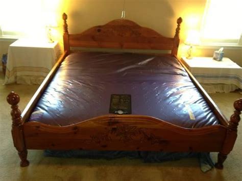 Same size as conventional mattress sizes so can put on box. 4-Piece California King Waterbed Set for Sale in Sanford ...