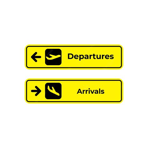 Premium Vector Signs Of Arrivals And Departures At The Airport