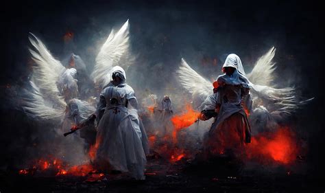 Battle Angels Fighting In Heaven And Hell 03 Digital Art By Matthias