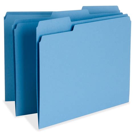 Business Source Blue Colored File Folders