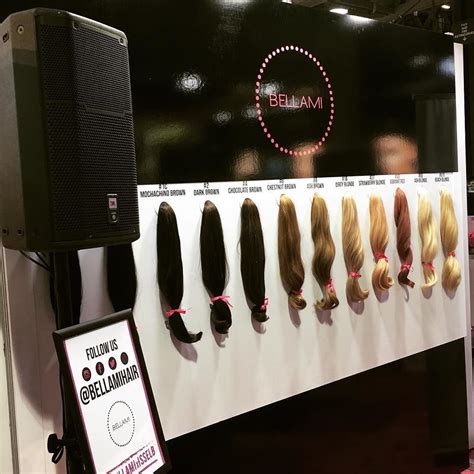 A Custom Product Display Wall Created For The Bellami Hair Trade Show
