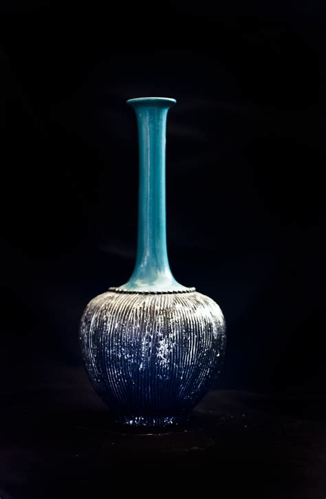 Free Images Vase Ceramic Blue Lighting Material Glass Bottle