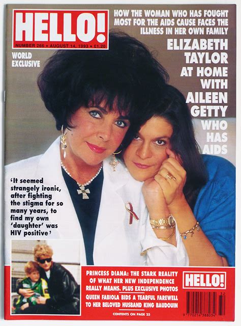 Hello Magazine Issue 266 Liz Taylor And Aileen Getty Princess Diana