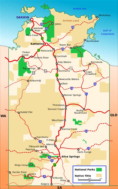 √ National Parks Australia Map