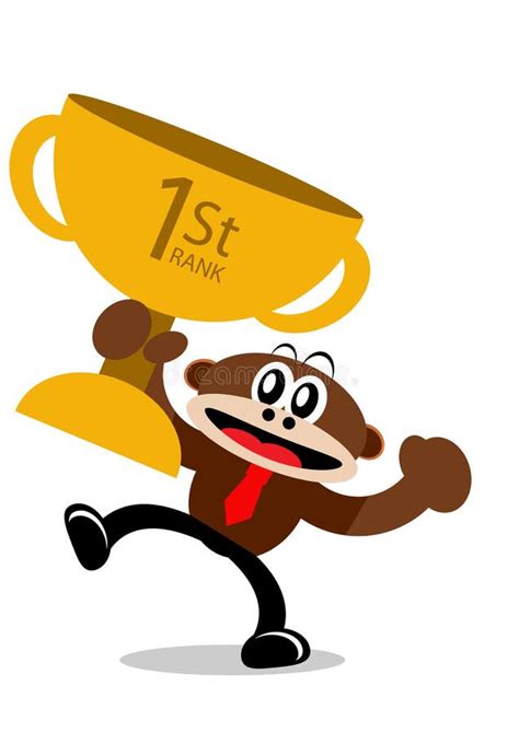 Cartoon Monkey In Business Themes Stock Illustration Illustration Of