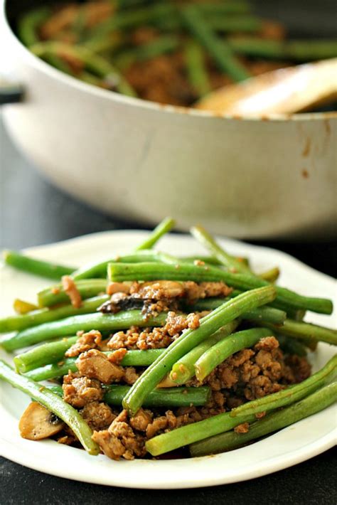 Chili powder varies in spiciness, depending on brand, so you may need to make adjustments to your taste. Chinese Ground Turkey and Green Bean Stir-Fry (Healthy)