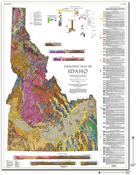 Geologic Map Of Idaho 2012 Historical Maps Cartography Map