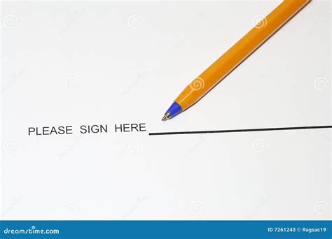 Sign Here Stock Photo Image 7261240