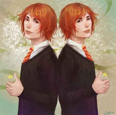 Fred And George Weasley By Guppeeblue On Deviantart
