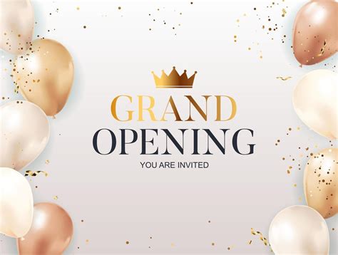 Grand Opening Congratulation Background Card With Confettis 2476344