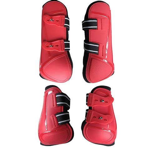 Horse Riding Boots Free Jump Pu Jumping Protection Set Tendon Boots