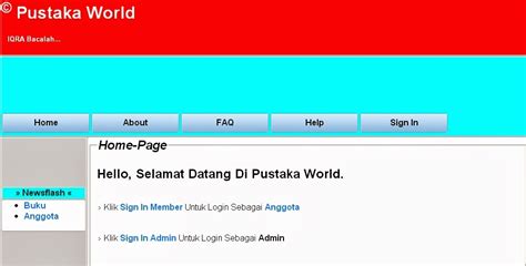 Nama domain adalah nama yang dipakai dalam sebuah website atau blog untuk membedakan website satu dengan website yang lain. Contoh Website Aplikasi Perpustakaan Online Sederhana
